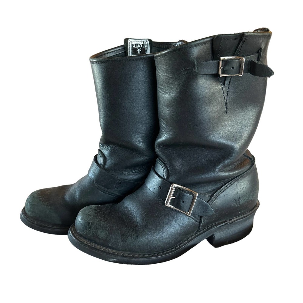 ***SOLD Frye, Engineer Leather Black Boots sz.7